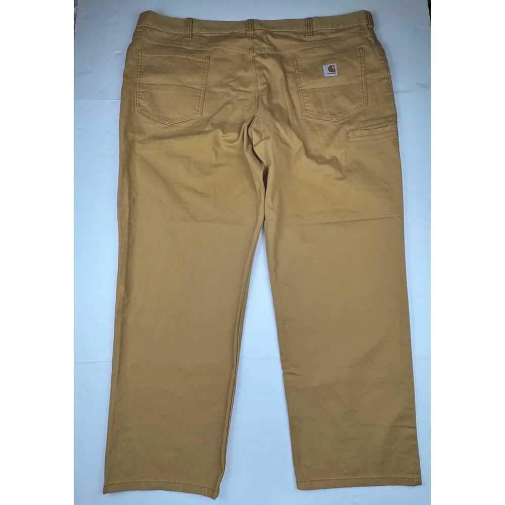 Carhartt Relaxed Fit Work Pants 46x30 Tan Canvas Rugged Flex BN2517-M Brown